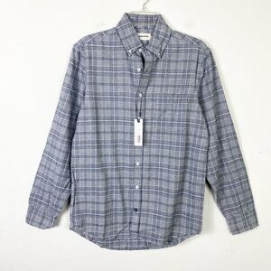 NWT Taylor Stitch the Jack in Slate Plaid Long Sleeve Button Up Shirt Size XS